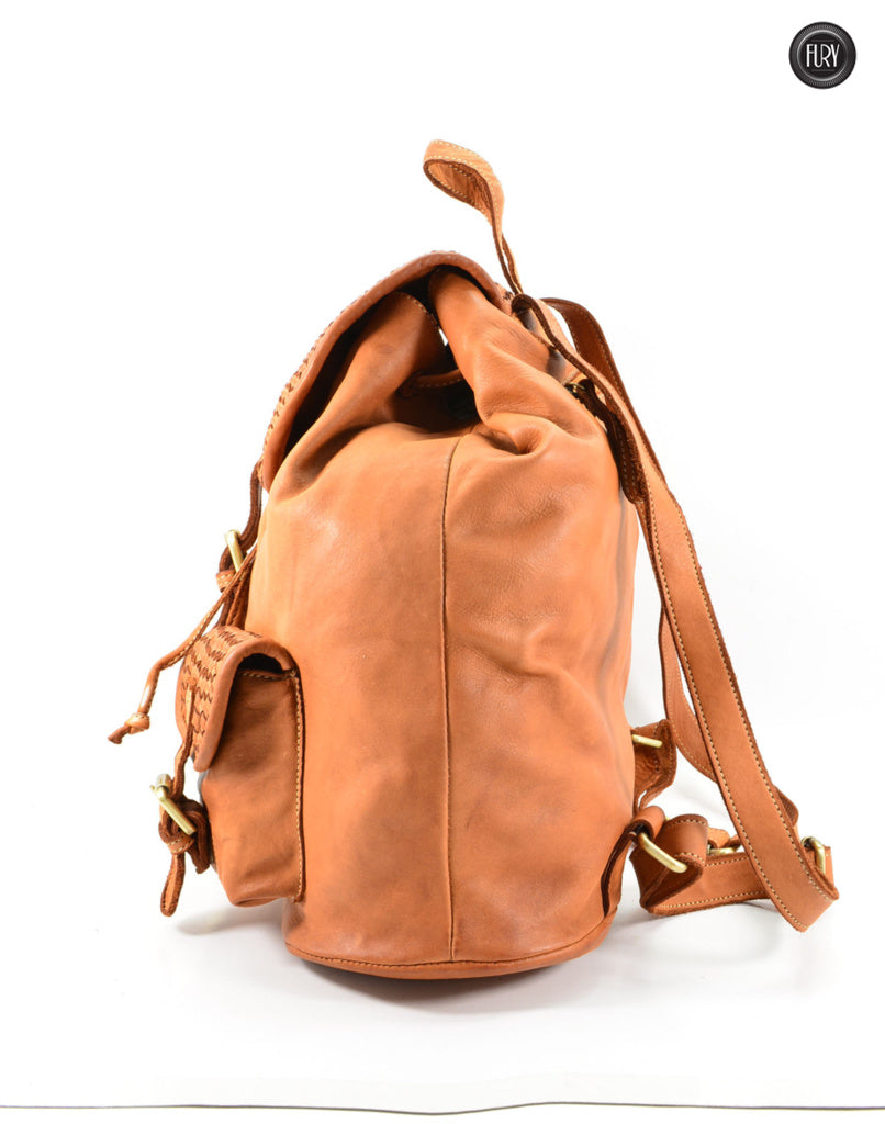 Zaino Lorenzo in pelle intrecciata