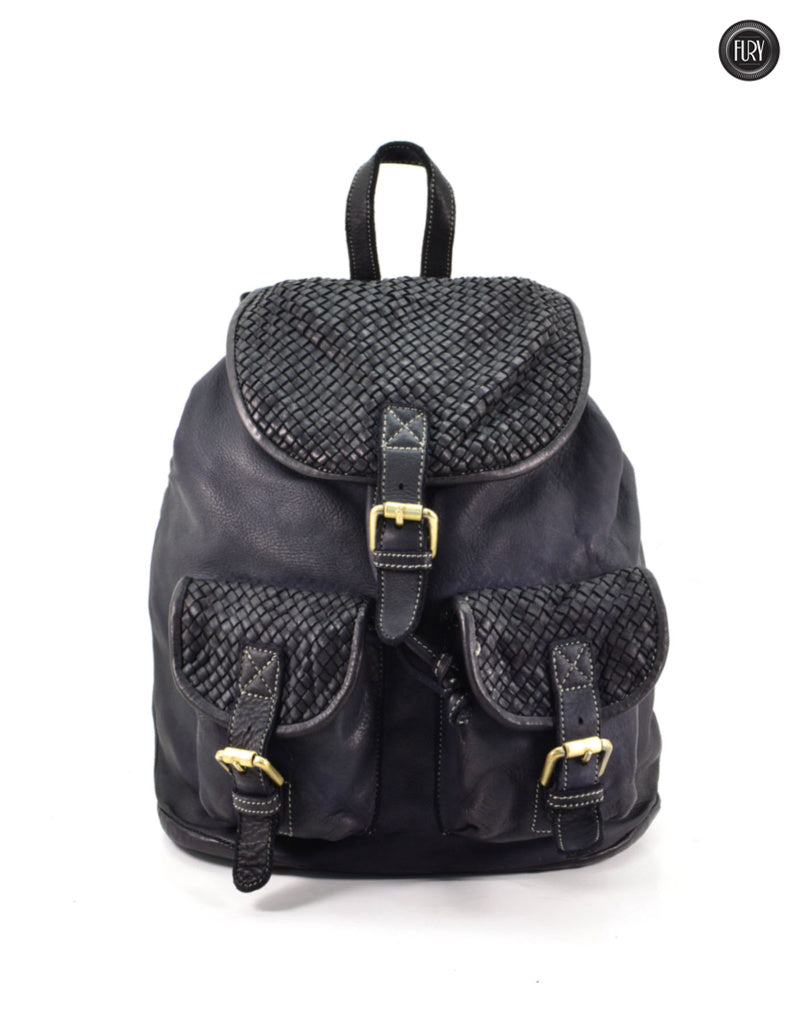 Zaino Lorenzo in pelle intrecciata