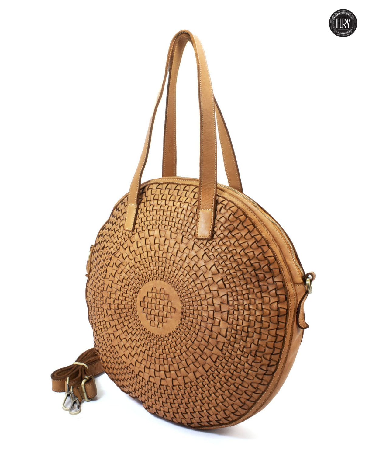 Borsa Aurora in pelle intrecciata