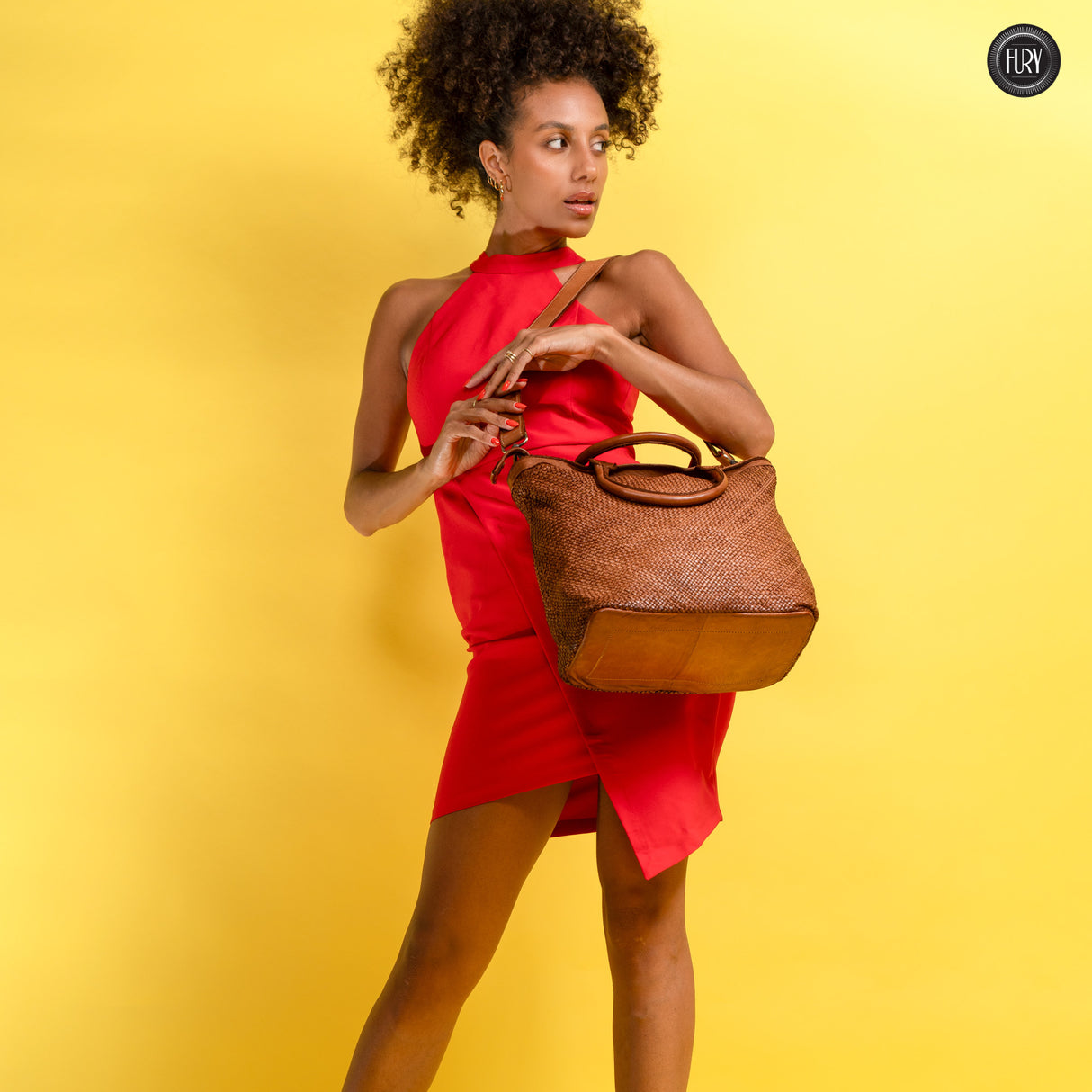 Borsa Tullia in pelle intrecciata