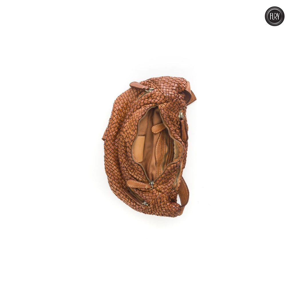 Marsupio Vana in pelle intrecciata