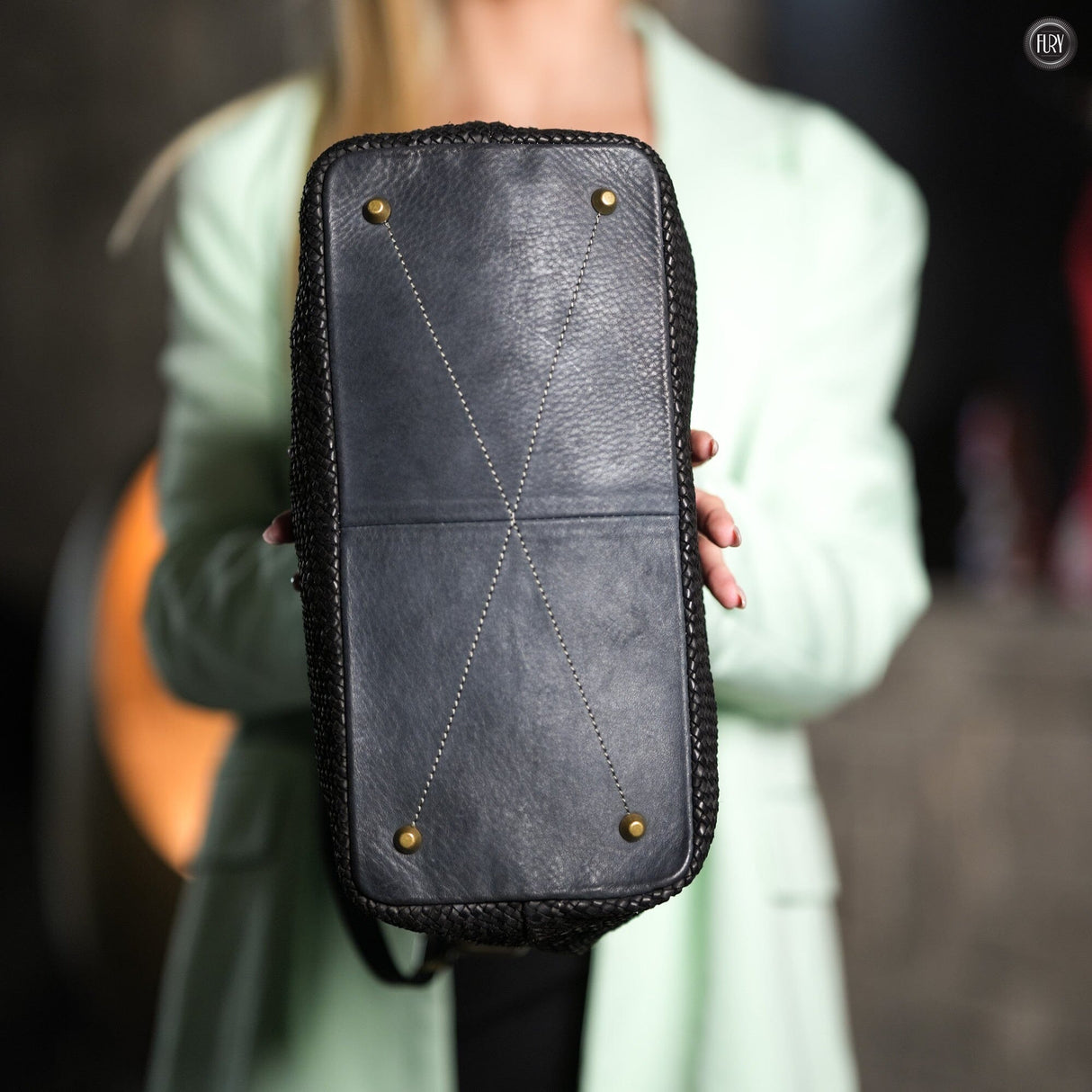 Borsa Talia in pelle intrecciata Fury