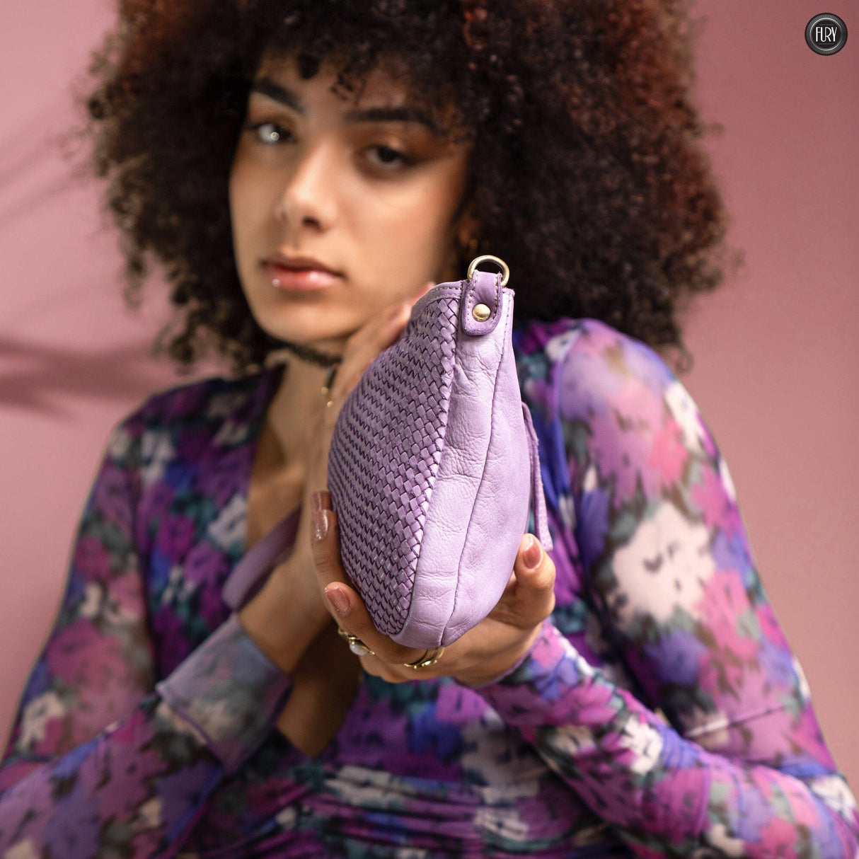 Pochette Diana in pelle intrecciata Fury