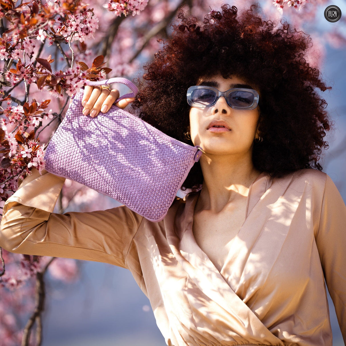 Pochette Diana in pelle intrecciata Fury