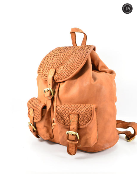 Zaino Lorenzo in pelle intrecciata