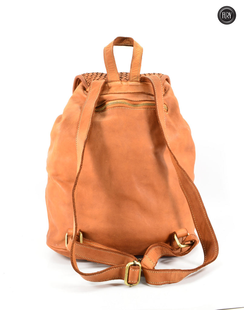 Zaino Lorenzo in pelle intrecciata