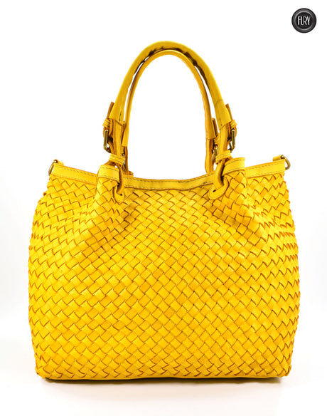 Borsa Caterina Lume in pelle intrecciata