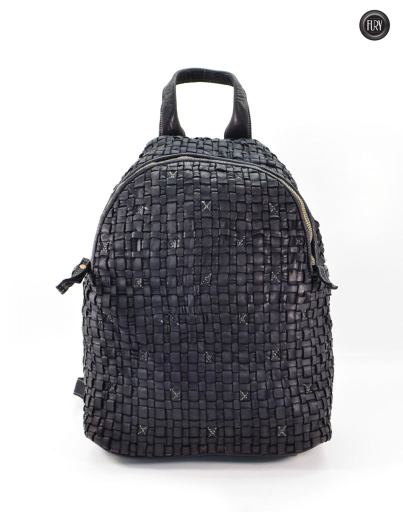Zaino Ottaviano in pelle intrecciata