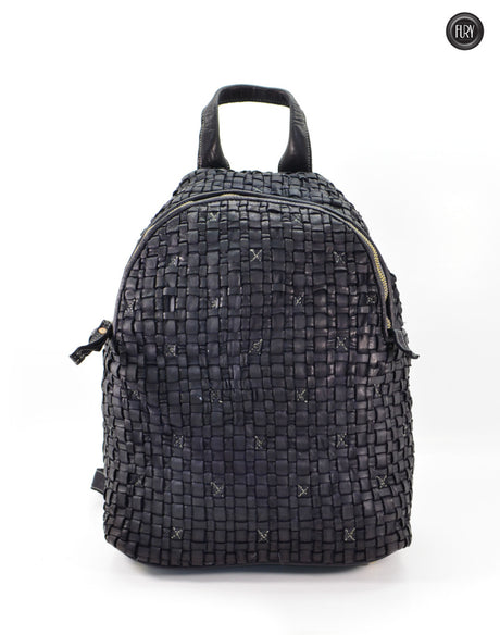 Zaino Ottaviano in pelle intrecciata