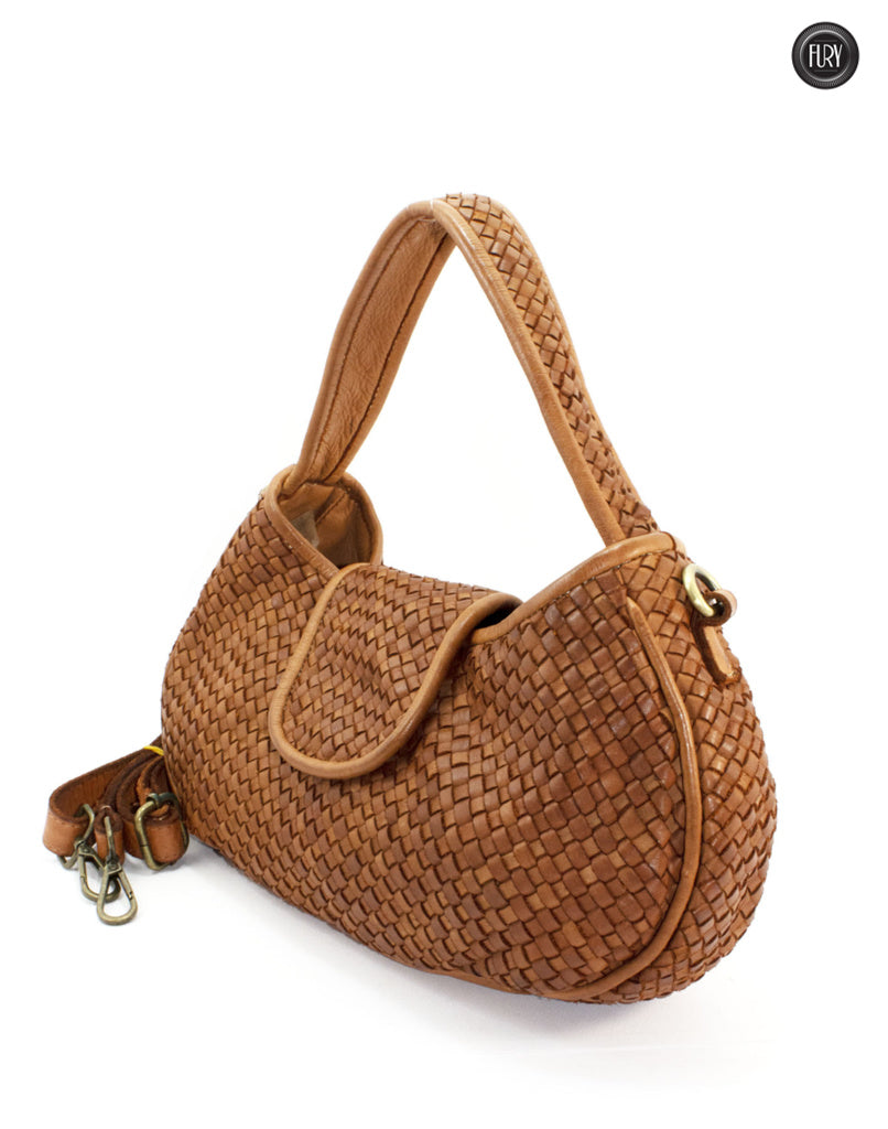 Borsa Clarissa in pelle intrecciata