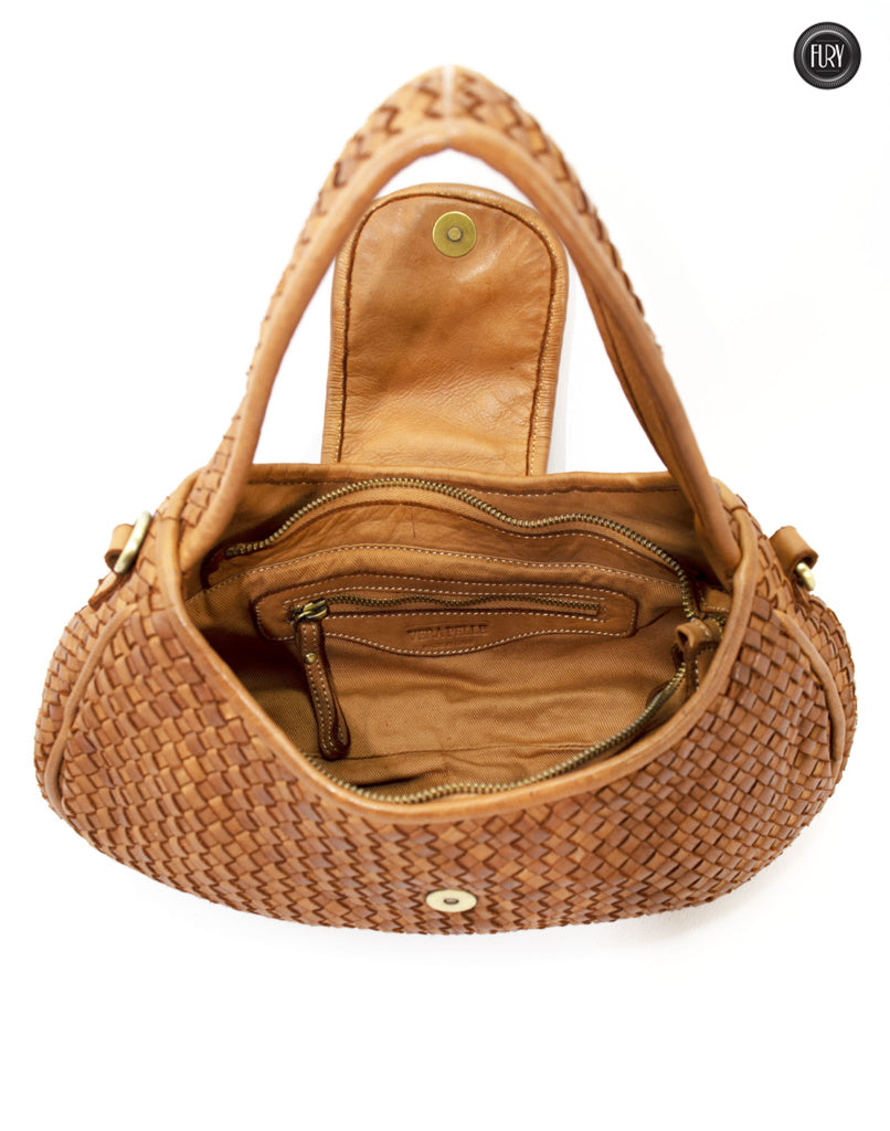 Borsa Clarissa in pelle intrecciata