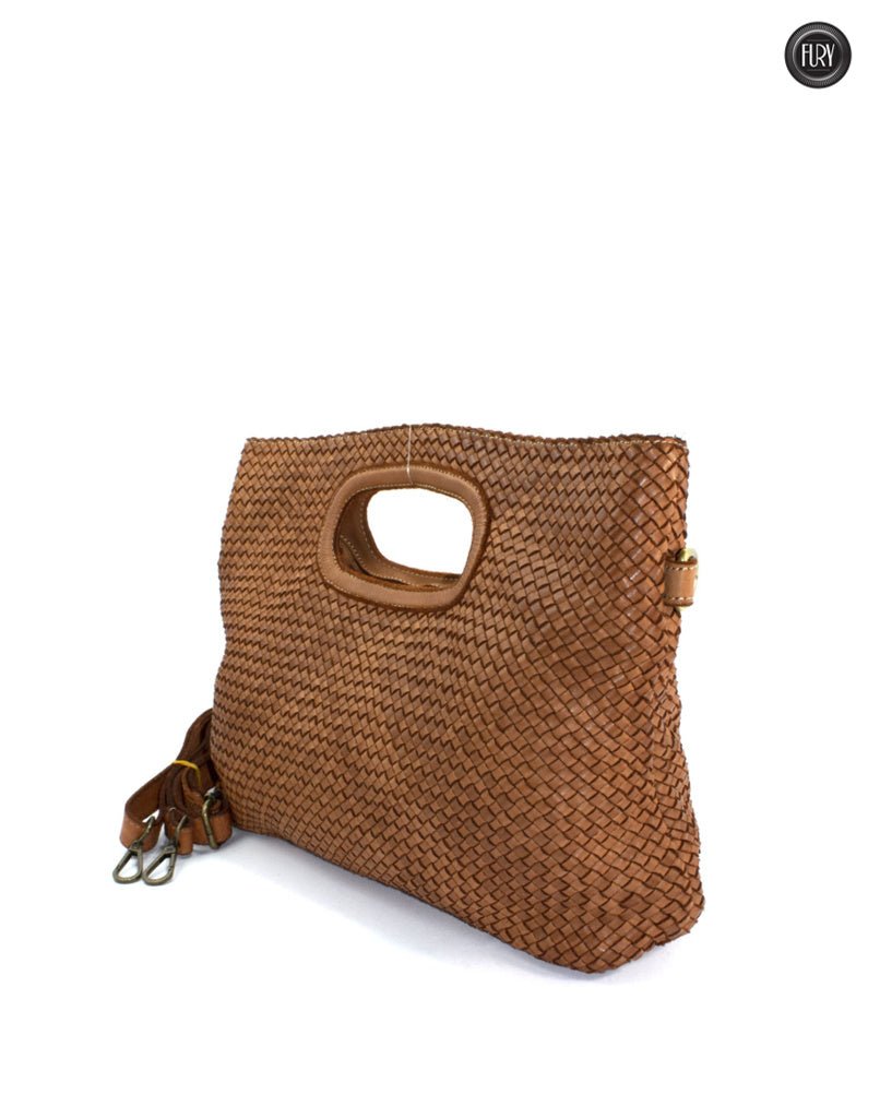 Borsa Artemisia in pelle intrecciata