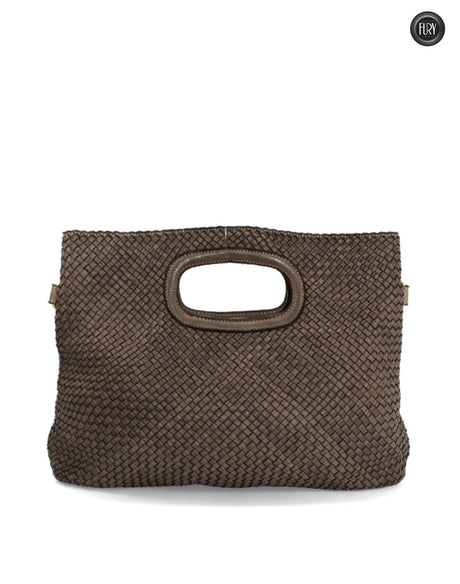 Borsa Artemisia in pelle intrecciata