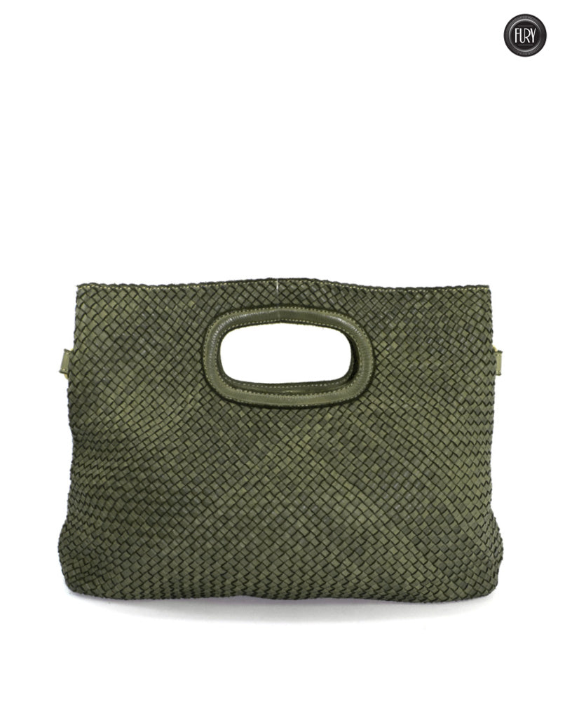 Borsa Artemisia in pelle intrecciata