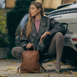 Zaino Arco in pelle intrecciata