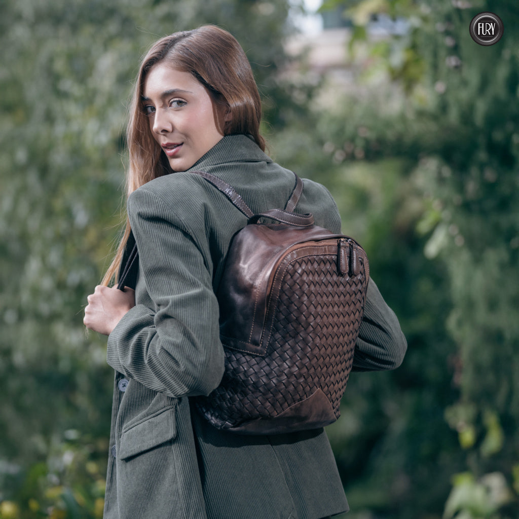 Zaino Arco in pelle intrecciata