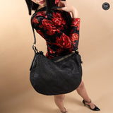 Borsa Iris Maxi in pelle intrecciata