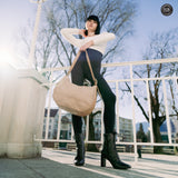 Borsa Iris Maxi in pelle intrecciata