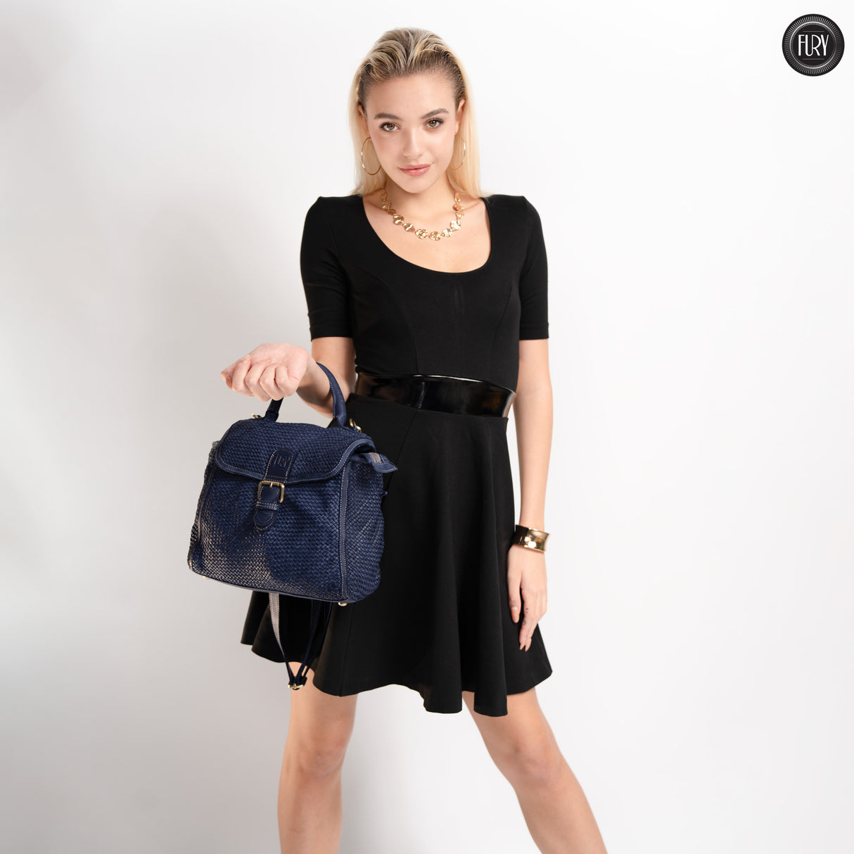 Borsa Camilla in pelle intrecciata