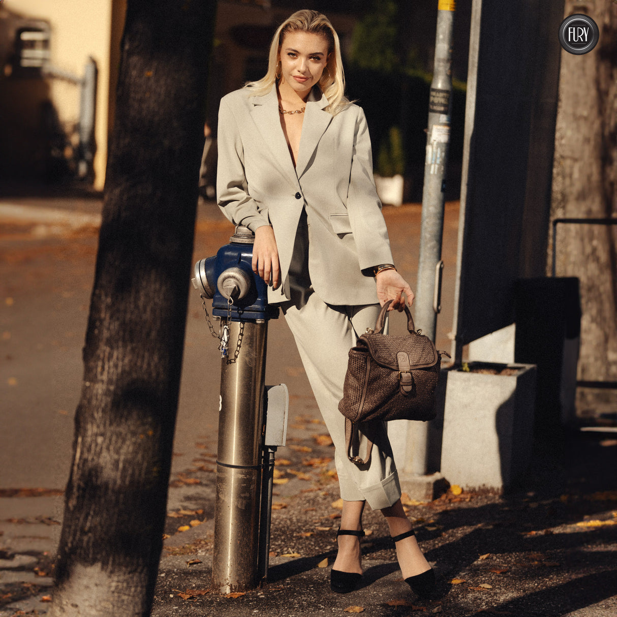 Borsa Camilla in pelle intrecciata