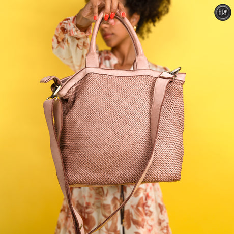 Borsa Tullia in pelle intrecciata