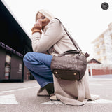 Borsetta Alba in pelle intrecciata