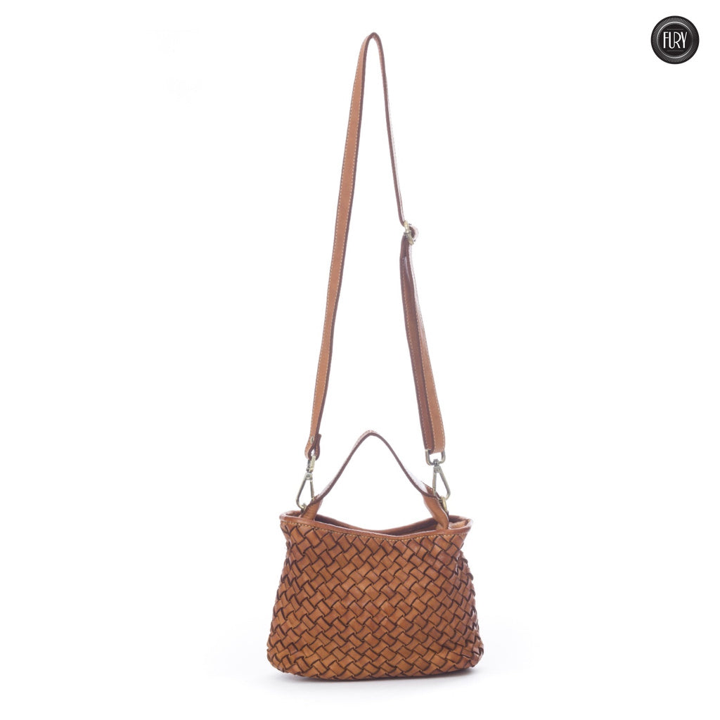 Borsetta Sibilla in pelle intrecciata