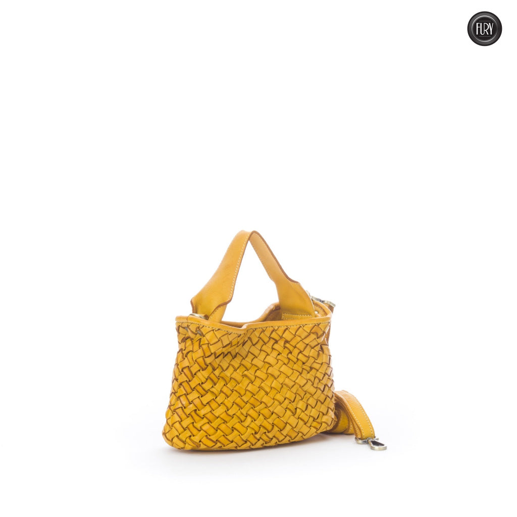 Borsetta Sibilla in pelle intrecciata