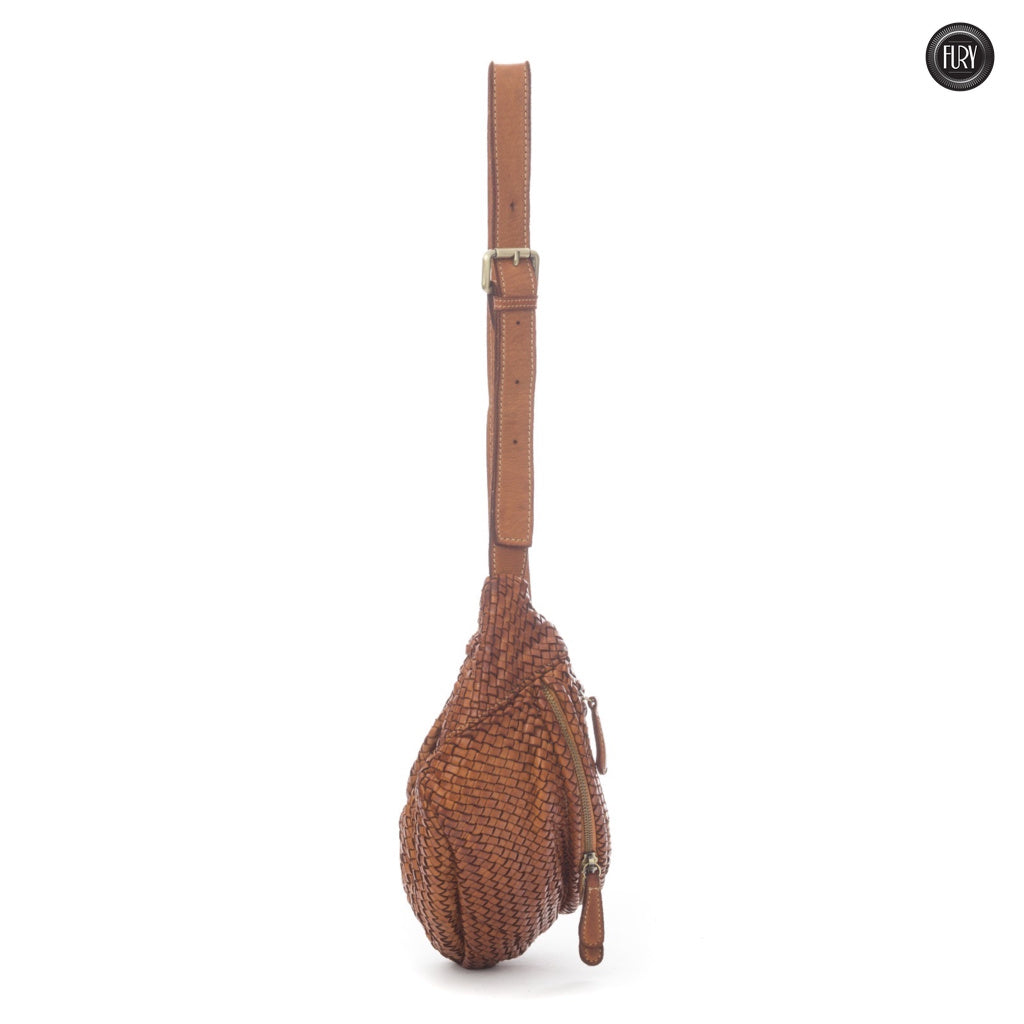 Marsupio Vana in pelle intrecciata