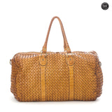 Borsone Orfeo in pelle intrecciata