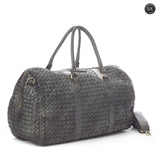 Borsone Orfeo in pelle intrecciata