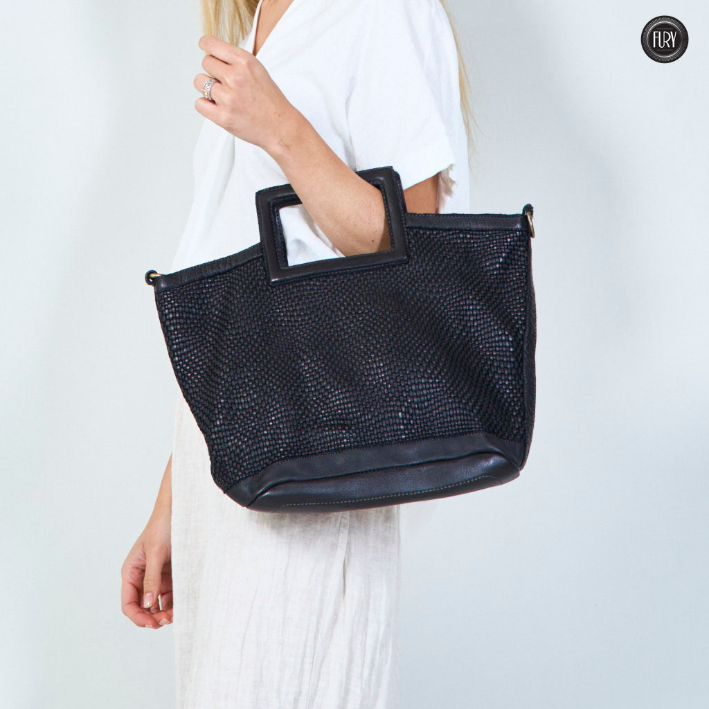 Borsa Aurelia in pelle intrecciata