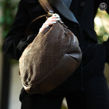 Borsa a spalla Ginger in pelle intrecciata Fury 