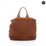 Borsa shopper intrecciata Fury Bags#colore_cuoio