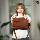 Borsa Siena Maxi in pelle intrecciata Fury 