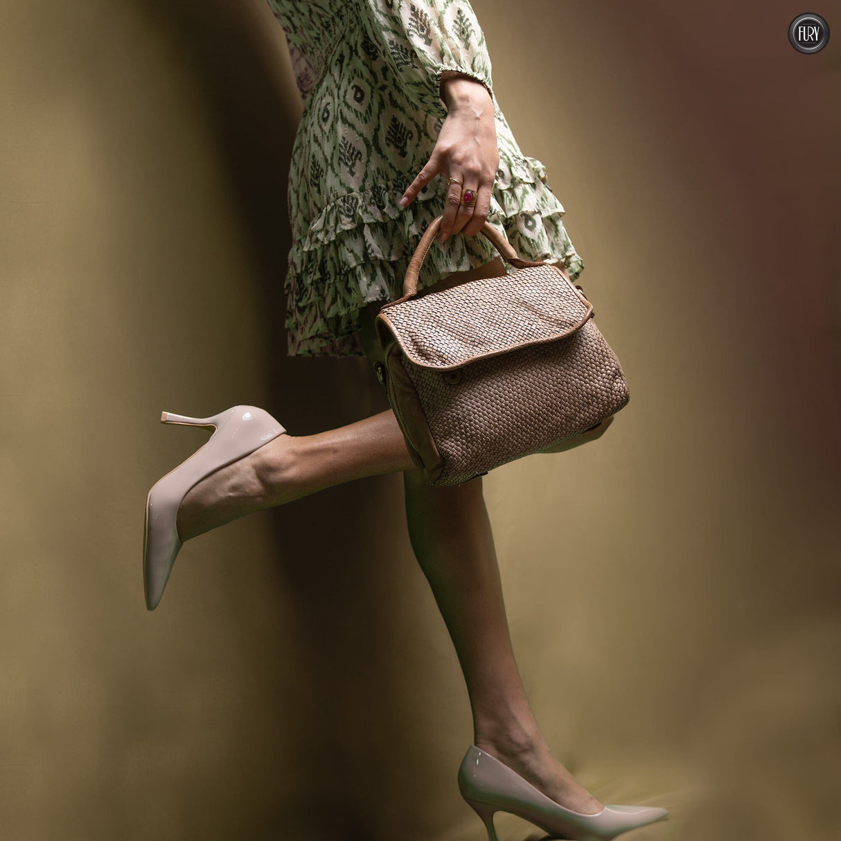 Borsa Siena Maxi in pelle intrecciata Fury 