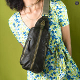 Marsupio Lasi in pelle Fury Bags Verde militare