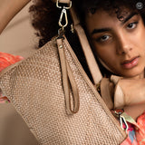 Pochette Diana in pelle intrecciata Fury 