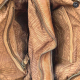 Pochette Isotta in pelle intrecciata Fury Bags#colore_cuoio