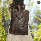 Zaino Daily unisex in pelle Fury Bags#colore_testa-di-moro